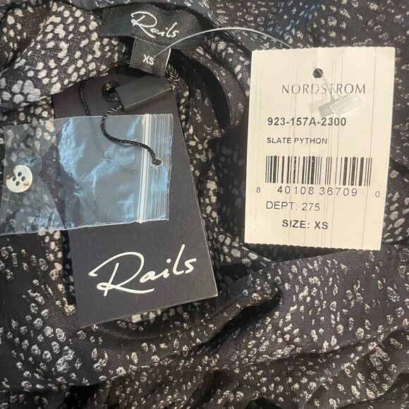 Rails Inez Dress Slate Python Print Size XS - Picture 4 of 13